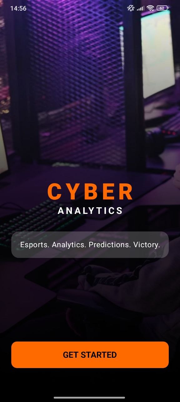 GG Esports Analytics start screen