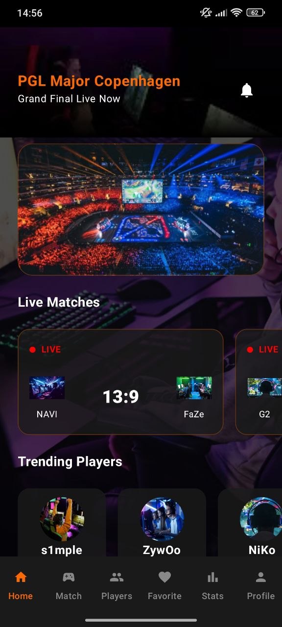 Home screen